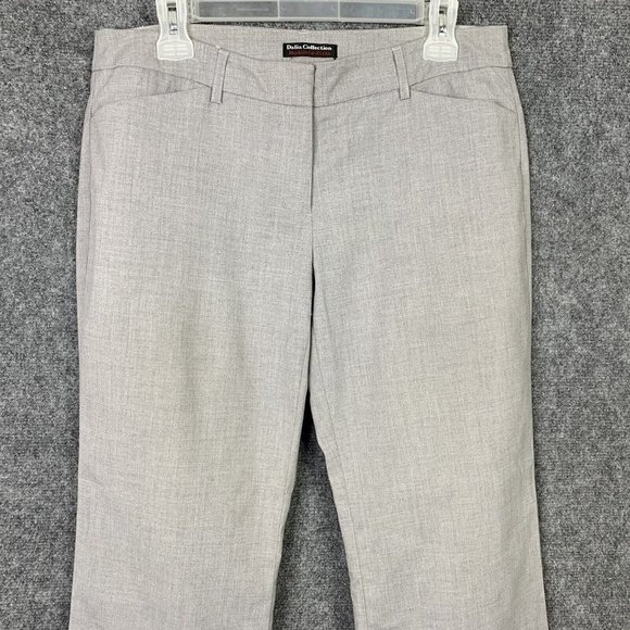 Dalia Collection Dress Pants Women 10 Petite Modern Fit Light Gray - Picture 2 of 9